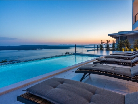 Newly built villa with a beautiful view seaview, Crikvenica
